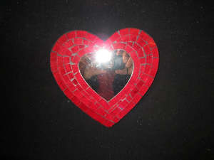 Mosaic: SAN70 20CM HEART WITH MIRROR