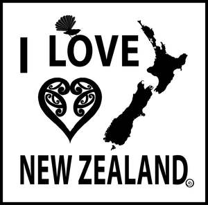Area Signs: NZT74F I LOVE NEW ZEALAND