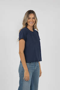 Womens Tops: Humidity Basic Tee Navy