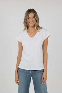 Humidity Must Have V Neck Tee White