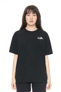 Womens Tops: Huffer Relaxed Tee 220 Scratch That Black
