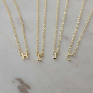 Sophie Little Letter Necklace Gold