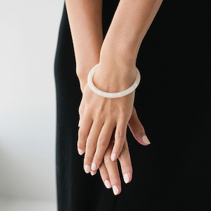 Wristwear: Sophie Bold Bangle Pearly
