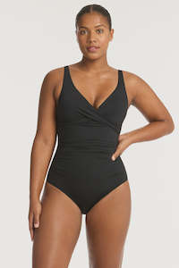 Sea Level Cross Front Multifit One Piece Black