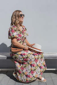 Drama The Label Halo Dress Pink Monet