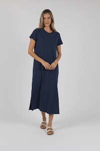 Sale: Humidity Basic Tee Dress Navy