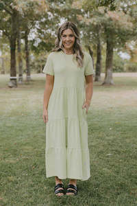 Home-Lee Kendall Dress Lime