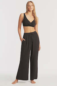 Womens Swimwear: Sea Level Sunset Beach Pant Black