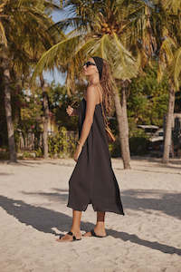 Womens Swimwear: Sea level Sunset Sundress Black