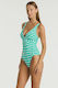 Sea-Level Biarritz Panel Line One Piece Evergreen