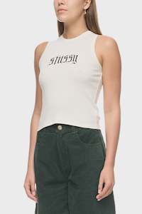 Stussy: Stussy Rib Tank Washed White