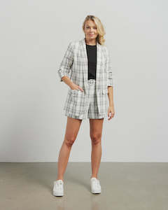 Et Alia Kennedy Blazer White Plaid