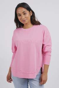 Sweaters: Foxwood Simplified Crew Bubblegum