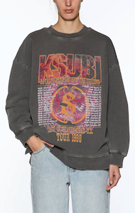 Sweaters: Ksubi Kickstart Oh G Crew Charcoal