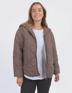 Womens Outerwear: Foxwood Mellow Quilted Jacket Chocolate