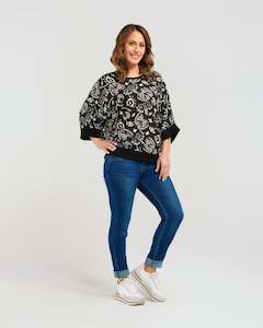 Seduce Florence Top White Paisley