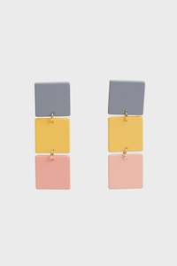 Womens Earrings: Stilen Caz Squares Earrings