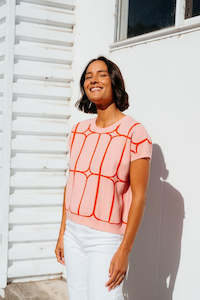 Et Alia Sedgewick Knit Blush Trellis