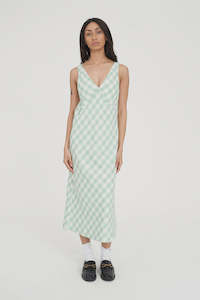Huffer: Huffer Celine Midi Dress Matcha/Chalk