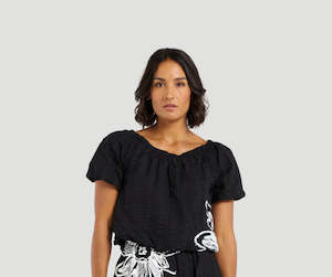 Et Alia daisy Crop Black Bloom