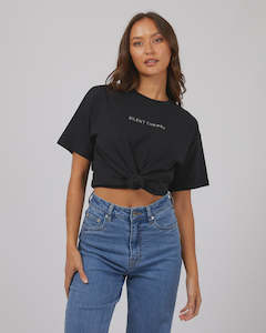 Silent Theory Logo Tee Washed Black