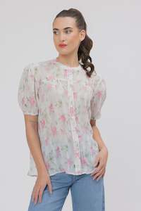 Shirts Blouses: Seeking Lola Fluent Shirt Crinkle Blossom