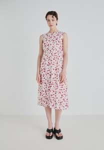 MSCH Falisha Sleeveless Dress Rose Red Flower