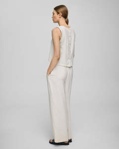 Moss Copenhagen: MSCH Disa Short Sleeve Top Sand Melange