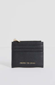 Wallets Bags: Among The Brave Leather Black Card Holder