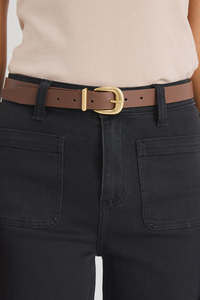 Among The Brave: Among The Brave Leather Belt Brown