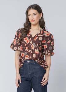 Shirts Blouses: Seeking Lola Treasure Top Nutmeg Glow