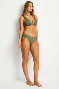 Sea Level Mid Bikini Pant Khaki
