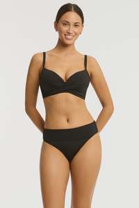 Womens Swimwear: Sea Level Roll Band Pant Black