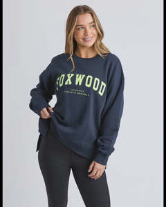 Foxwood Interval Crew Navy/Neon Yellow