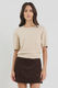 Ivy + Jack Topic Champagne Cashmere Blend Soft Knit Tee
