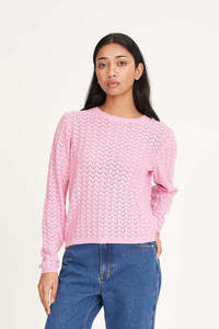 Knitwear: Huffer Ziggy Cruise LS Top Mellow Pink