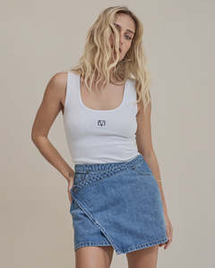 All Bottoms: All About Eve Lenni Mini Skort Light Blue