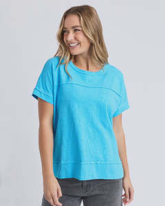 Tanks Tees: Foxwood Allison Tee Aqua