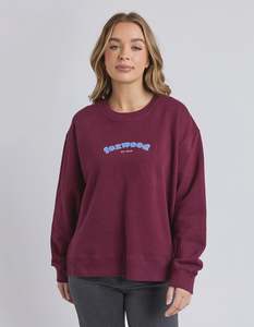 Sweaters: Foxwood Solace Crew Windsor Wine