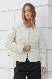 By Rosa Premium Down Filled Quilted Jacket Putty