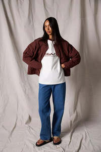 Womens Outerwear: Silent Theory Archer Stitched Jacket Cherry