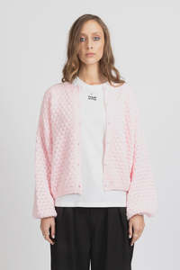 Federation Honeycomb Cardi Pink