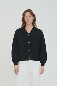 Huffer Kendall Cardigan Black