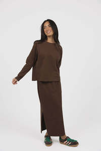 Humidity Banter Skirt Chocolate