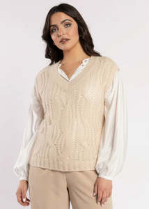 Drama The Label: Drama The Label Fliss Vest Blush