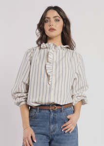 Drama The Label Cest La Vie Blouse Metallic Stripe