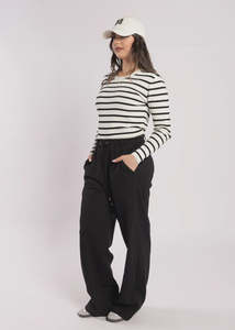 Drama The Label: Drama The Label Lake Pant Black Ponti