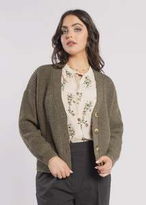 Drama The Label: Drama The Label Taffy Cardi Olive Green