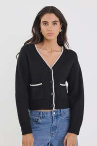 Knitwear: Ivy + Jack Rapport Black V Neck Cardi