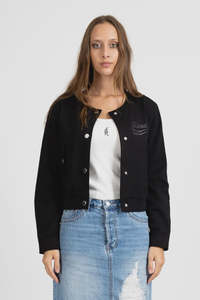 Womens Outerwear: Federation Coco Jacket Lil Fed Swoosh Black